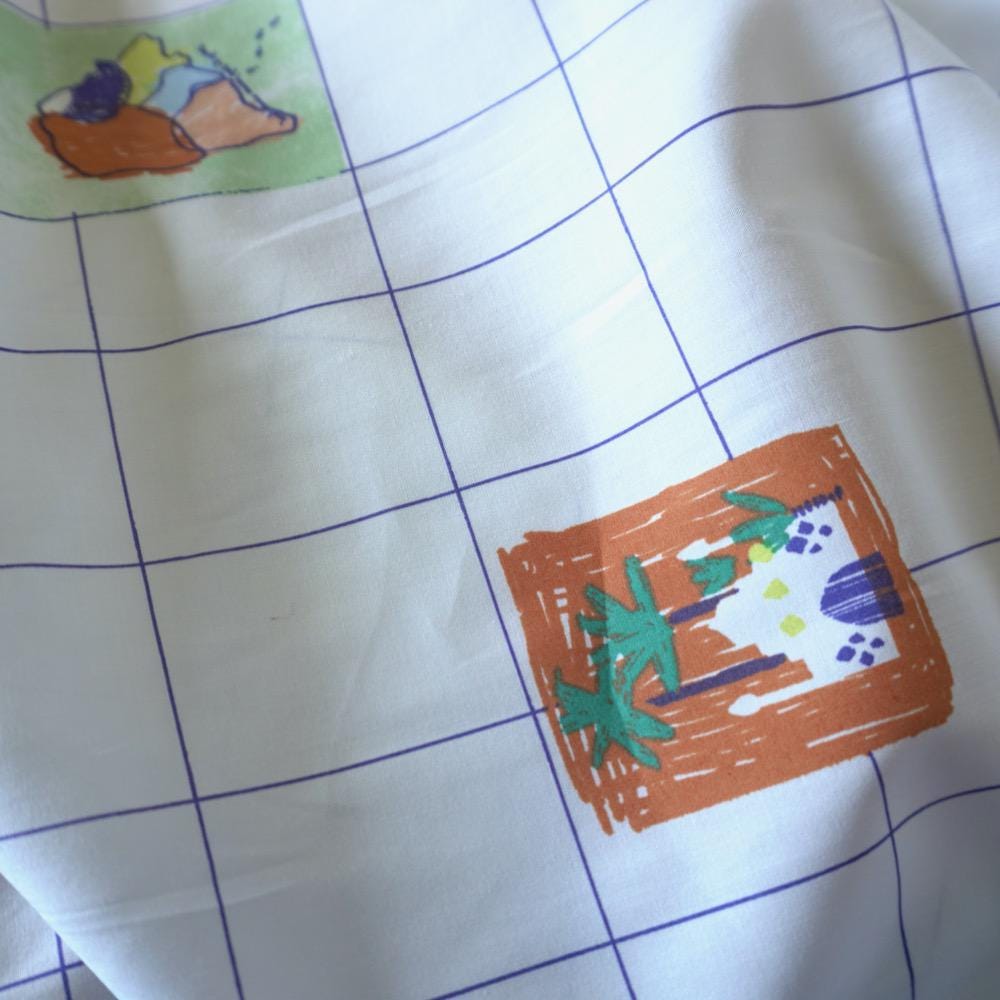 I'm Not a Camel - Grid Cotton Poplin Fabric