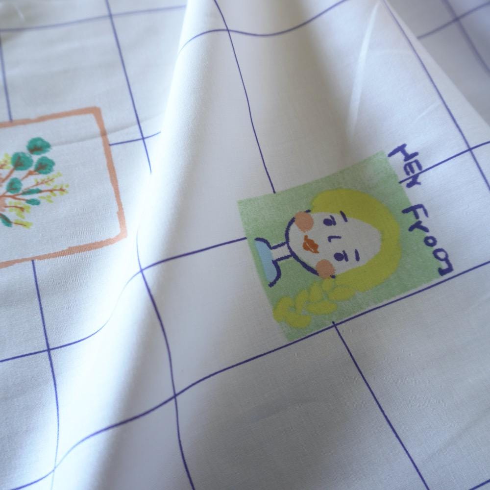 I'm Not a Camel - Grid Cotton Poplin Fabric