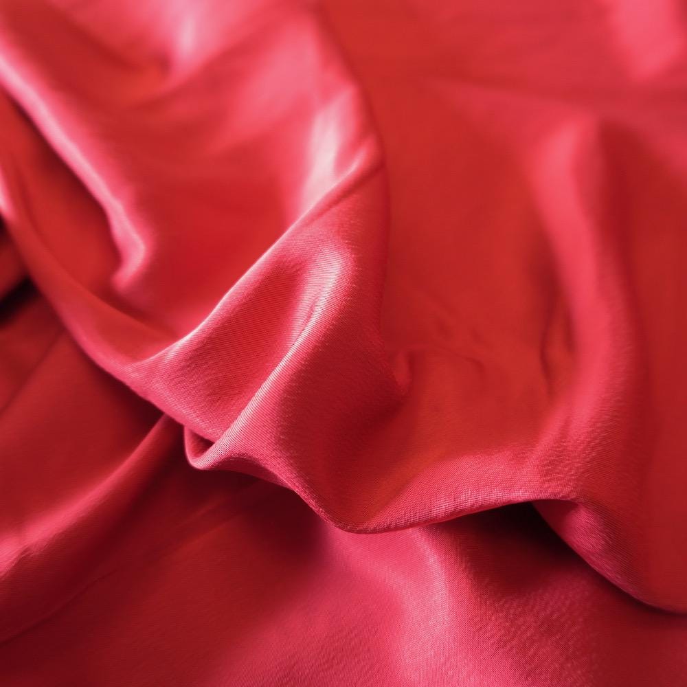 Cupro Viscose Stretch Fabric – Silky Fluid - Rose Red