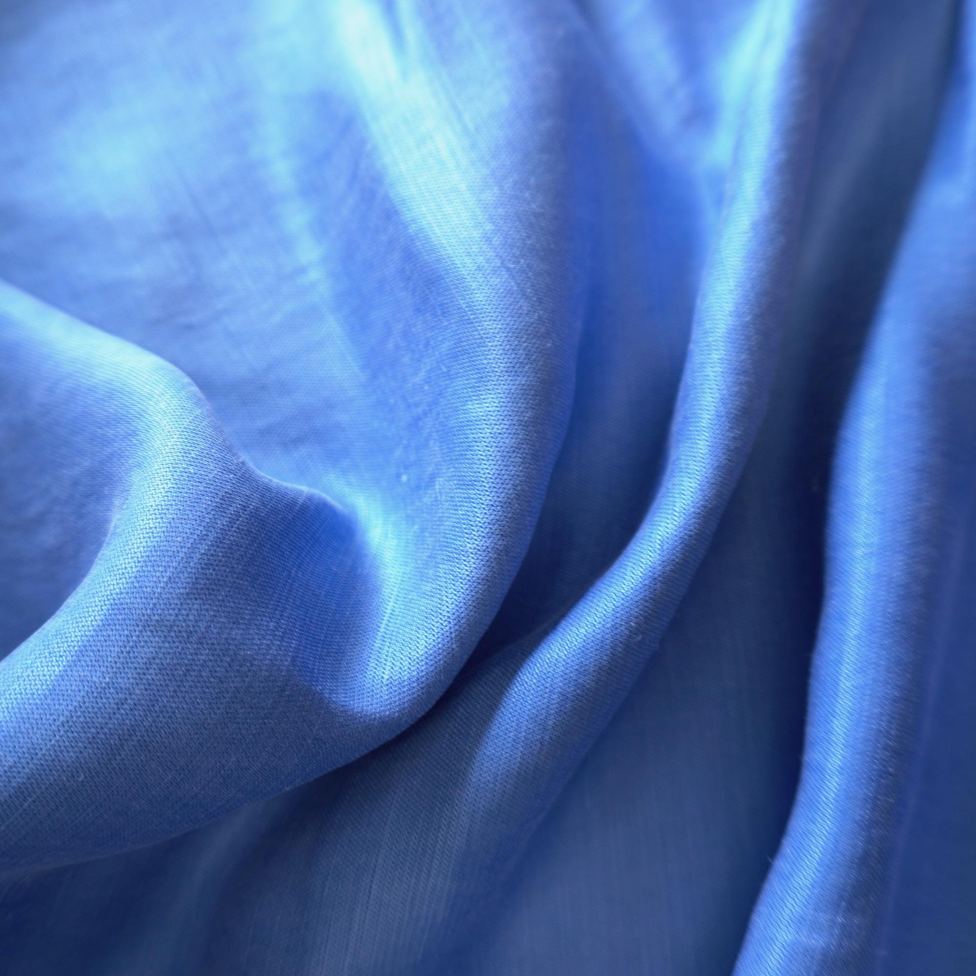 Bemberg Cupro linen pique - Blue bell