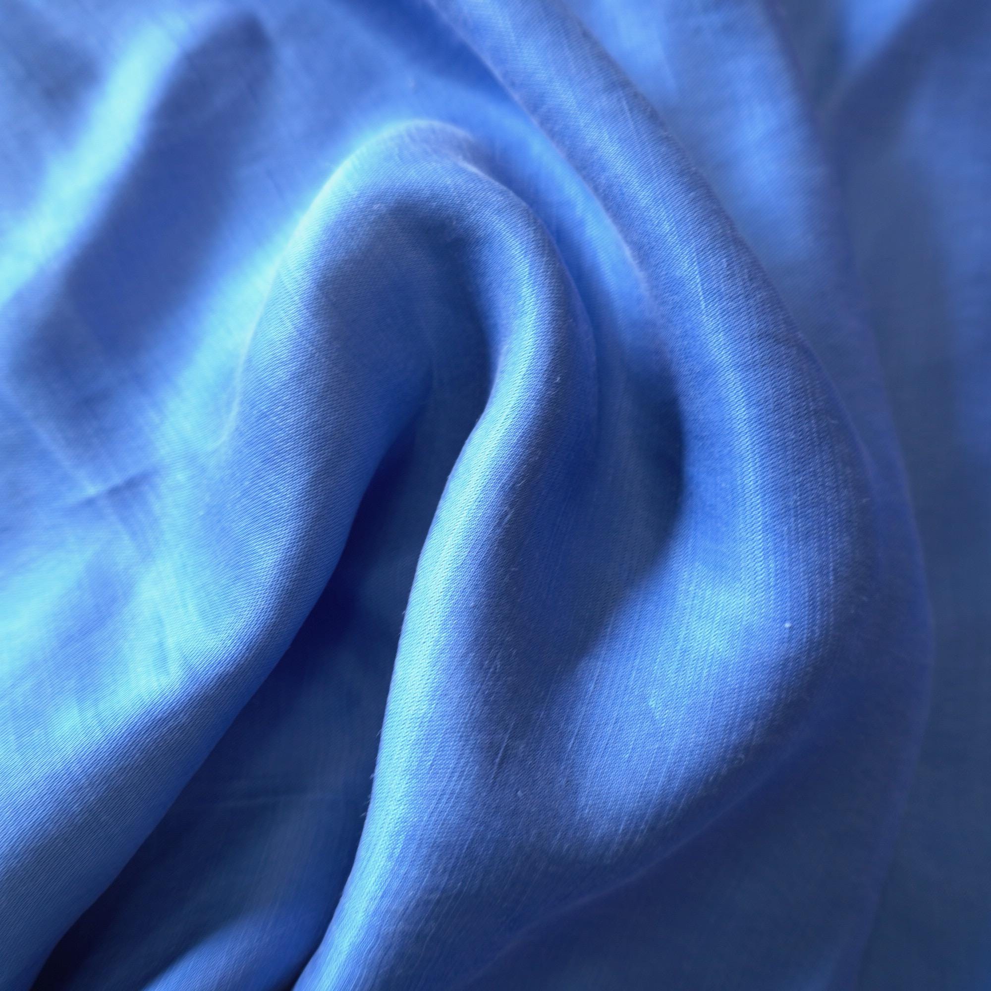 Bemberg Cupro linen pique - Blue bell
