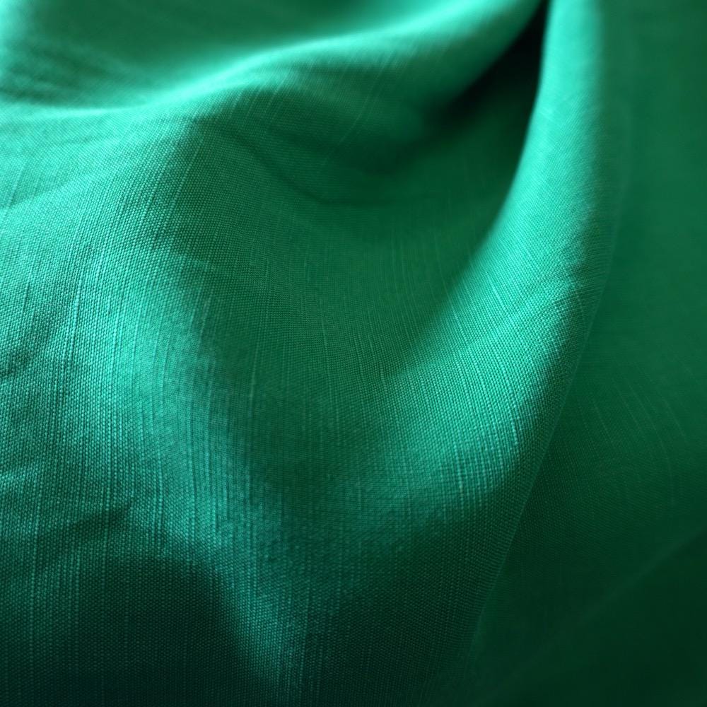 Sand washed Tencel linen - Emerald Green