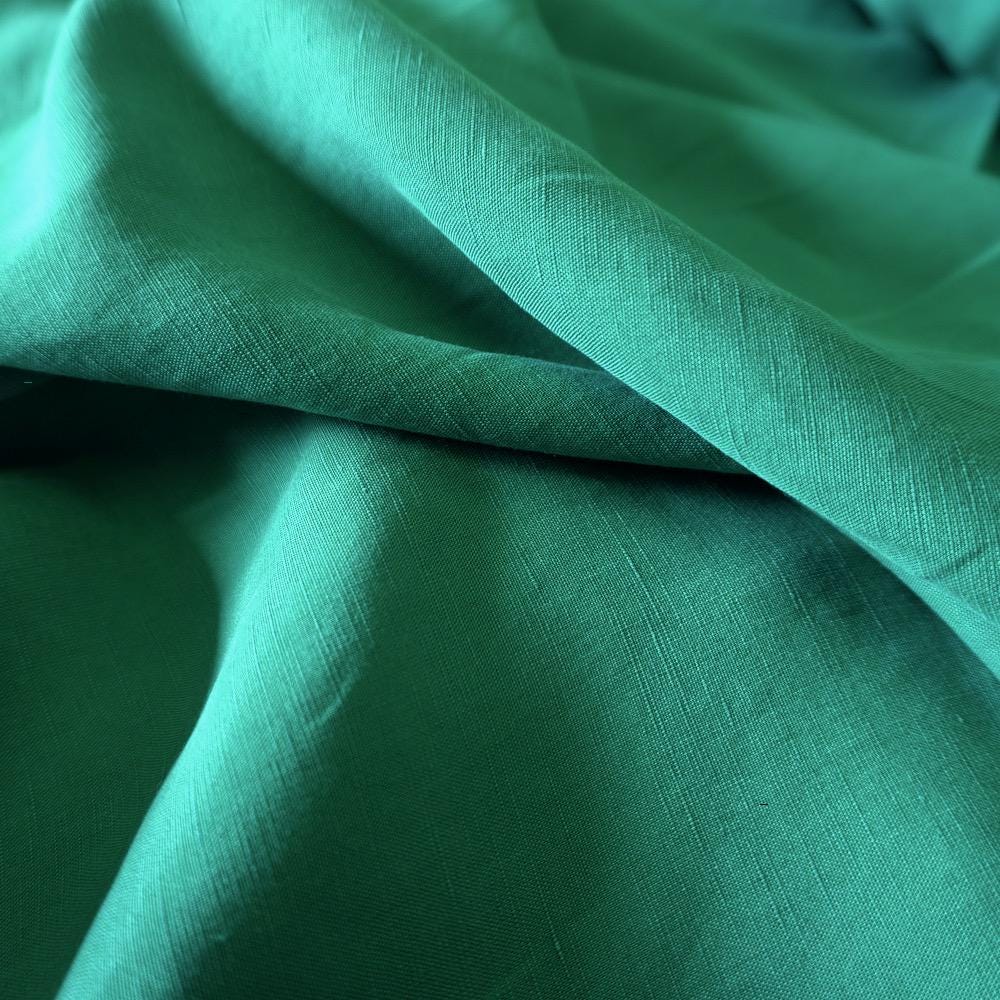 Sand washed Tencel linen - Emerald Green