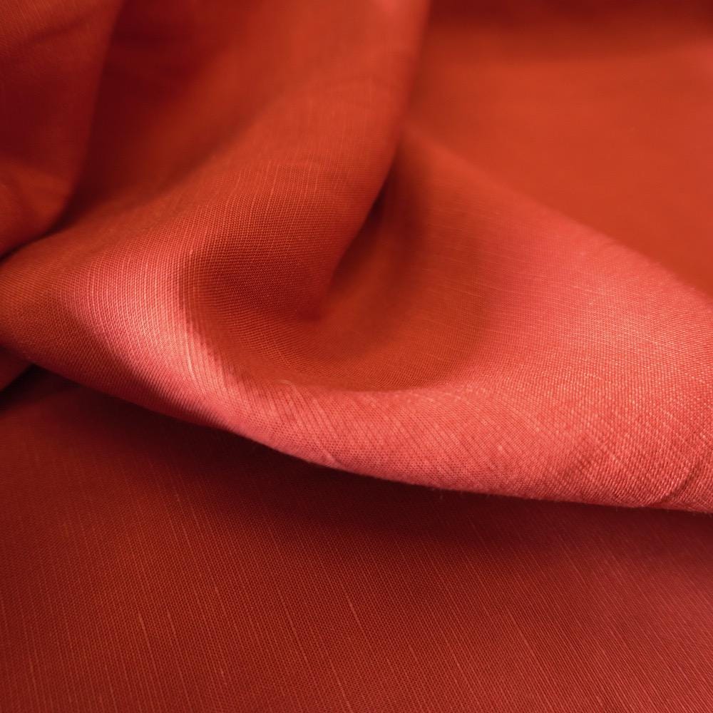 Sand washed Tencel linen - Ruby Red