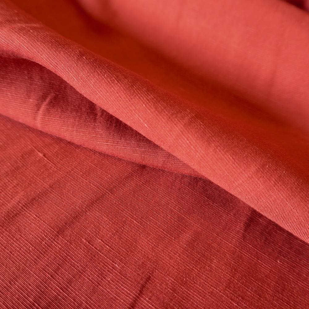 Sand washed Tencel linen - Ruby Red