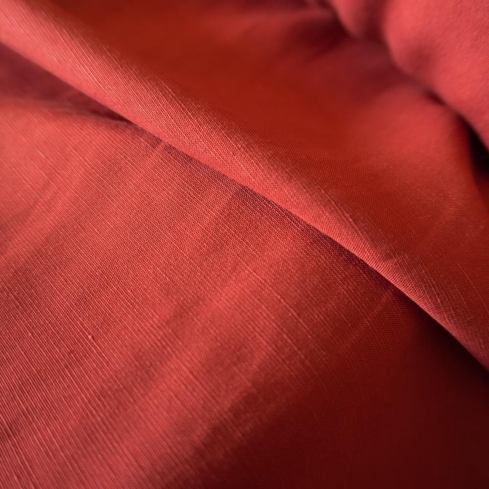 Sand washed Tencel linen - Ruby Red