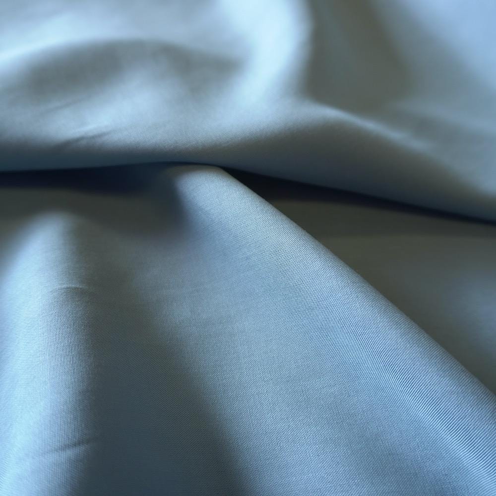 Soft Tencel Plain Weave Fabric - Grey Blue