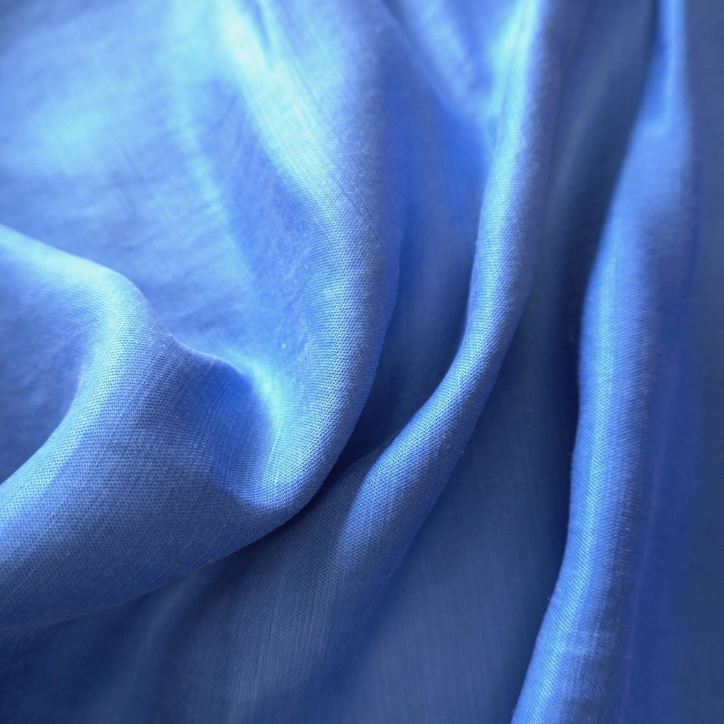 Bemberg Cupro linen pique - Blue bell