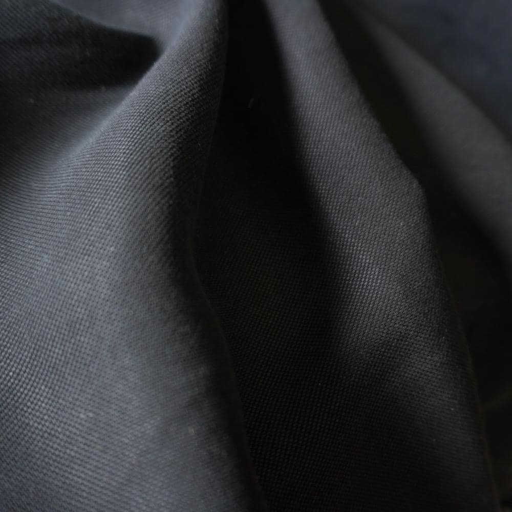 Soft Black Lyocell Pique – Matte Fluid Dress Fabric