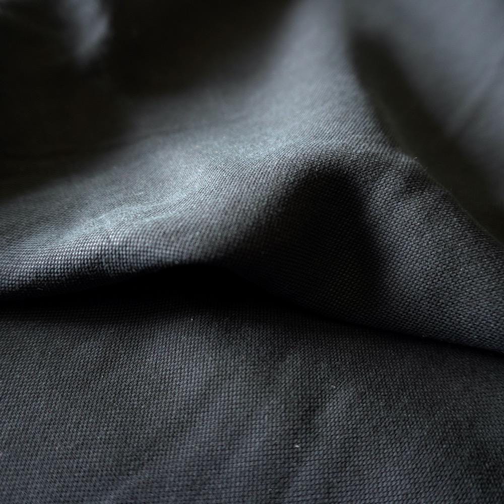 Soft Black Lyocell Pique – Matte Fluid Dress Fabric