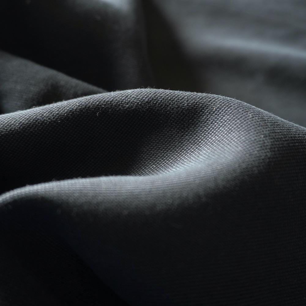 Soft Black Lyocell Pique – Matte Fluid Dress Fabric