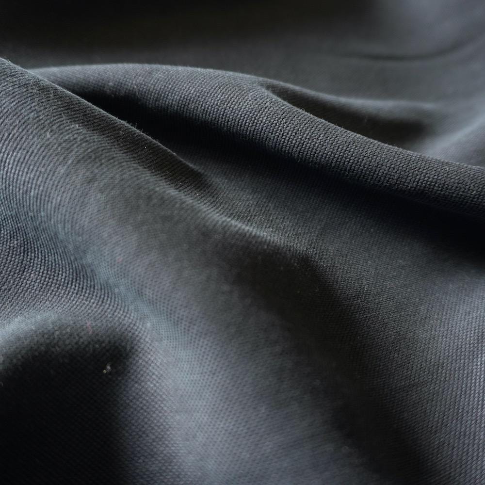 Soft Black Lyocell Pique – Matte Fluid Dress Fabric