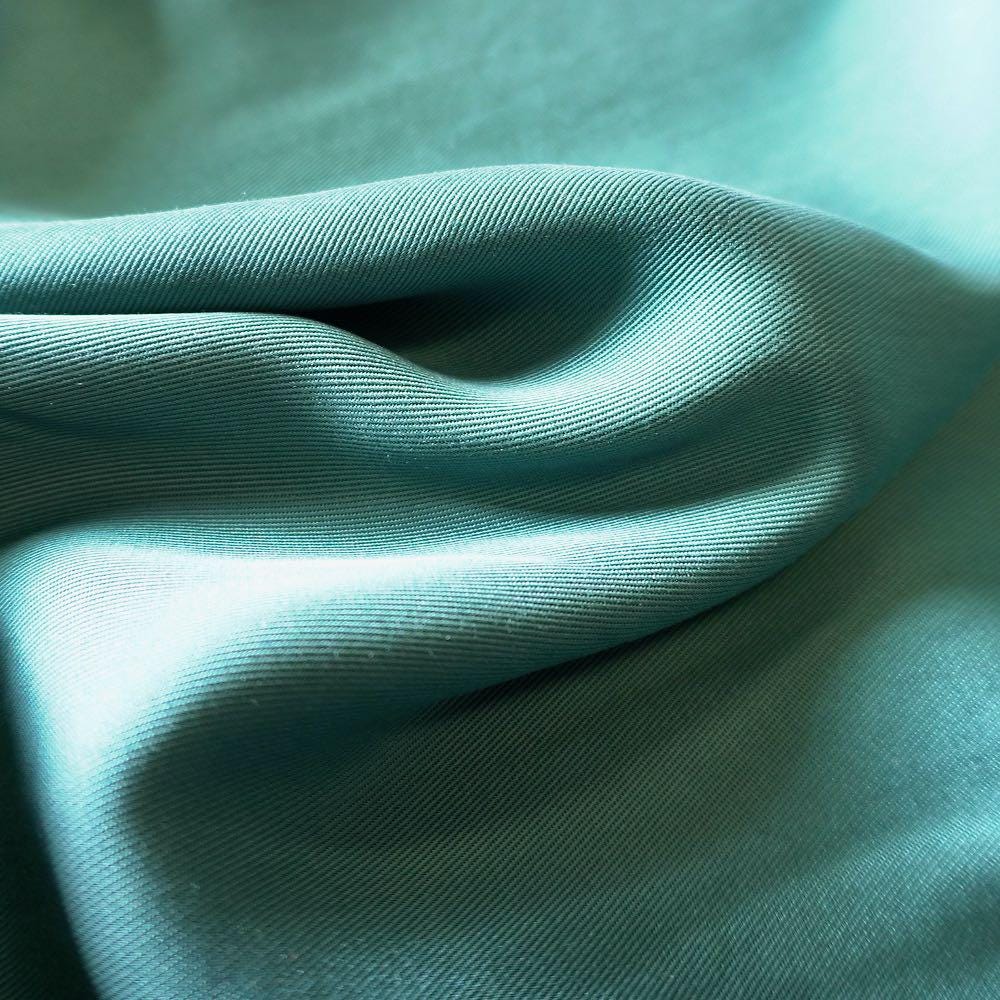 Sand Washed Tencel Twill fabric - Aqua Blue