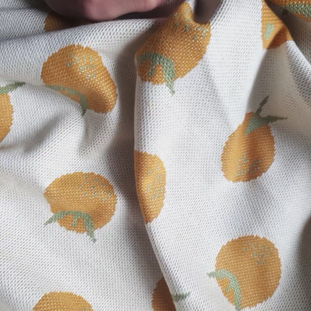 Orange Yarn dyed Knit Jersey Fabric