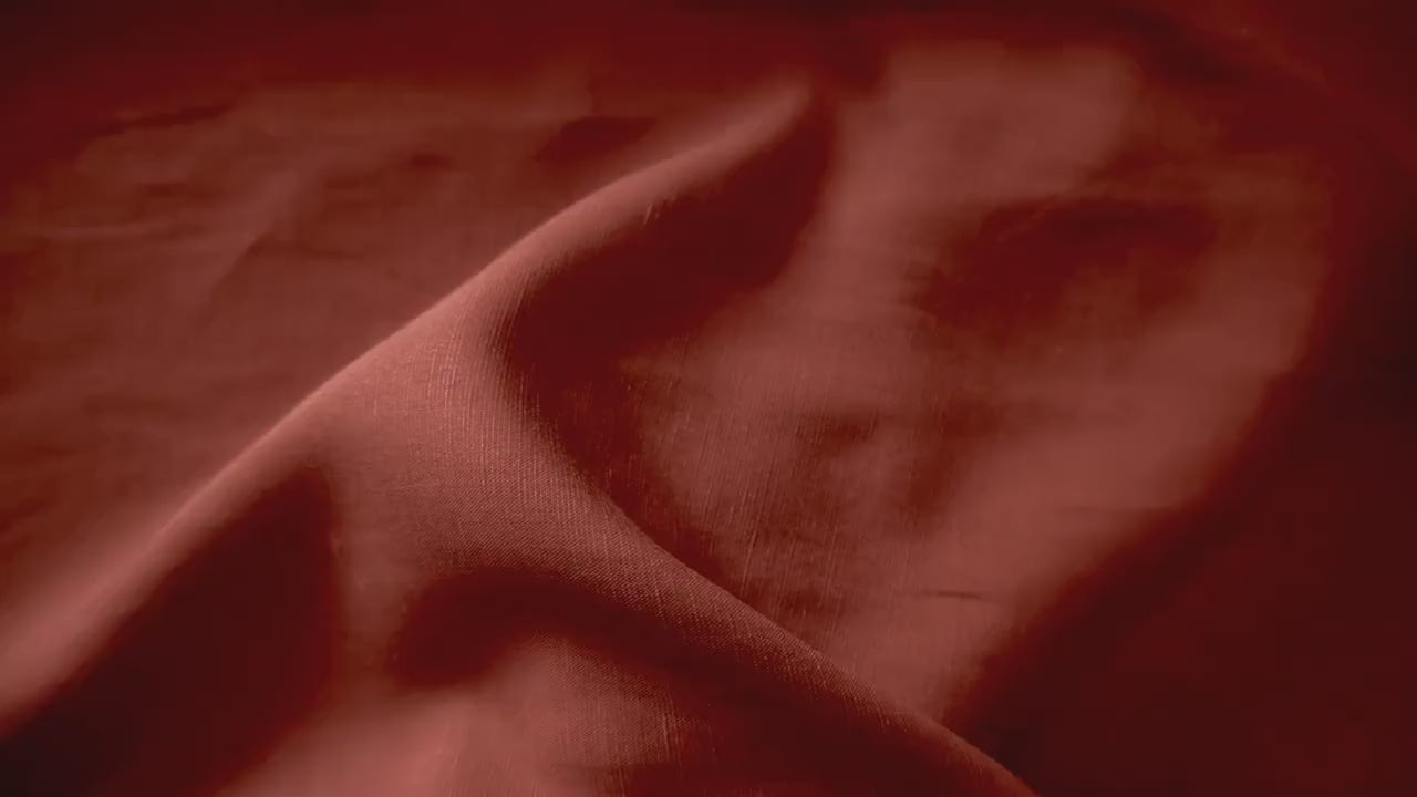Sand washed Tencel linen - Ruby Red