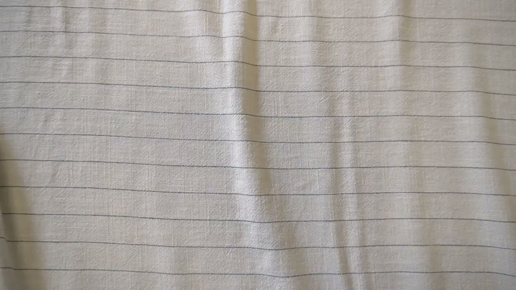 Washed White Linen Pin Stripe