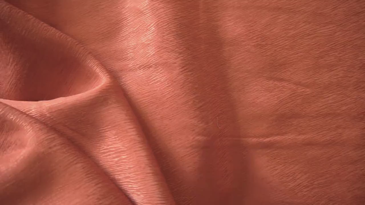 Cupro Tencel Bark Jacquard  - Red