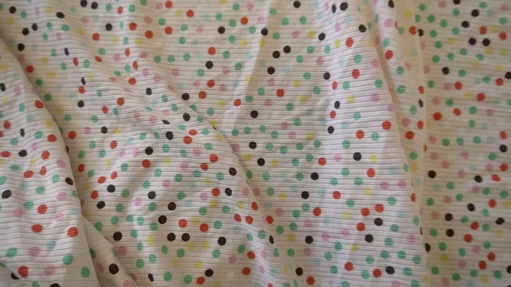 Rainbow Confetti Rib Knit Jersey – Lightweight & Playful