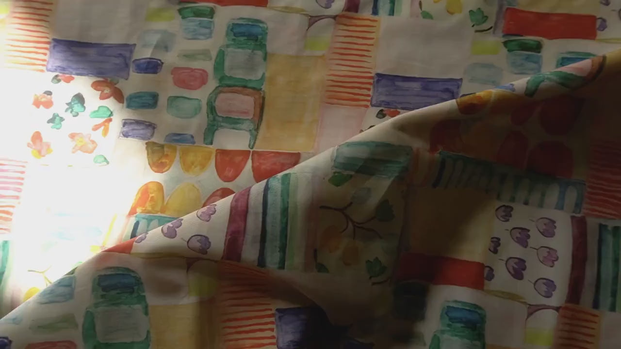 Whimsical Blocks – Light Cotton Poplin in Playful Colours