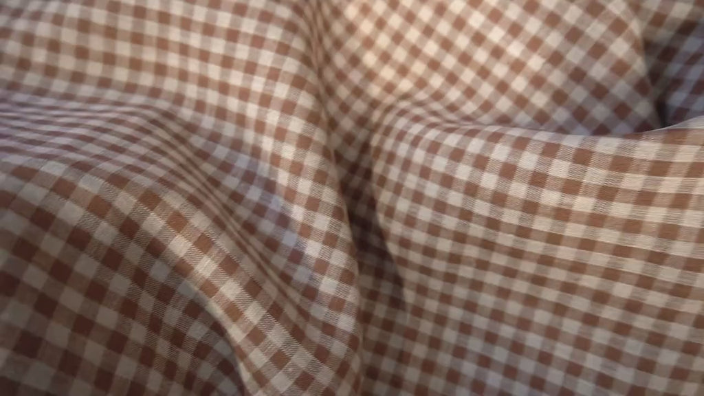Yarn dyed Linen gingham - Brown