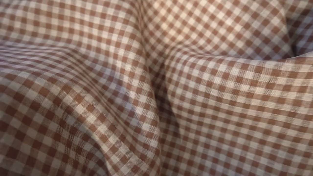 Yarn dyed Linen gingham - Brown