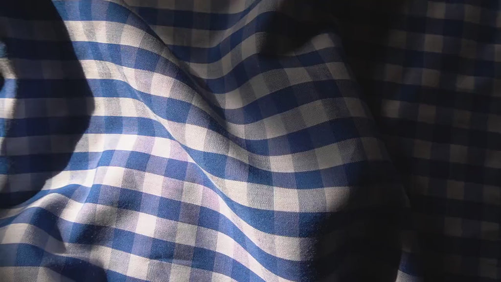 Tencel Viscose gingham - Blue