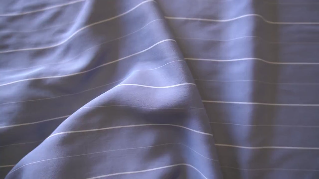 Tencel pin stripe - Blue