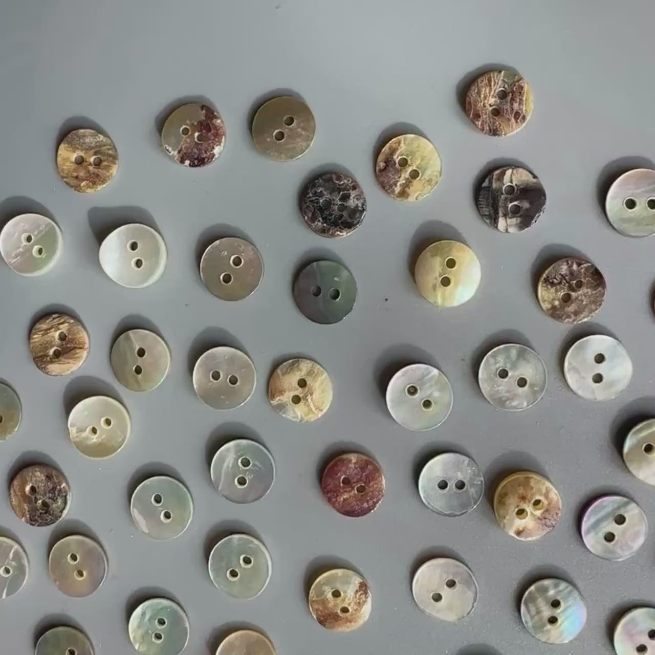 Natural Shell Shirt Buttons – 11mm shirting size Iridescent Finish